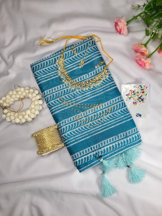 ভাইরাল ডিজিটাল প্রিন্ট শাড়ি কম্বো প্যাকেজ