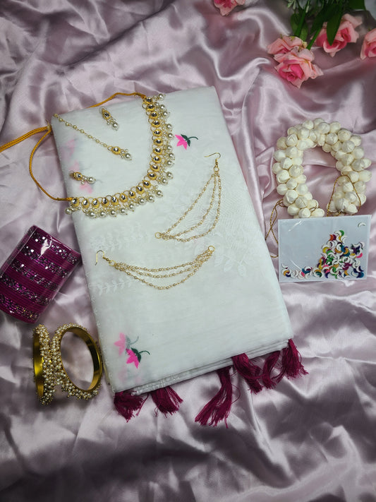 আফসান প্রিন্ট শাড়ি কম্বো